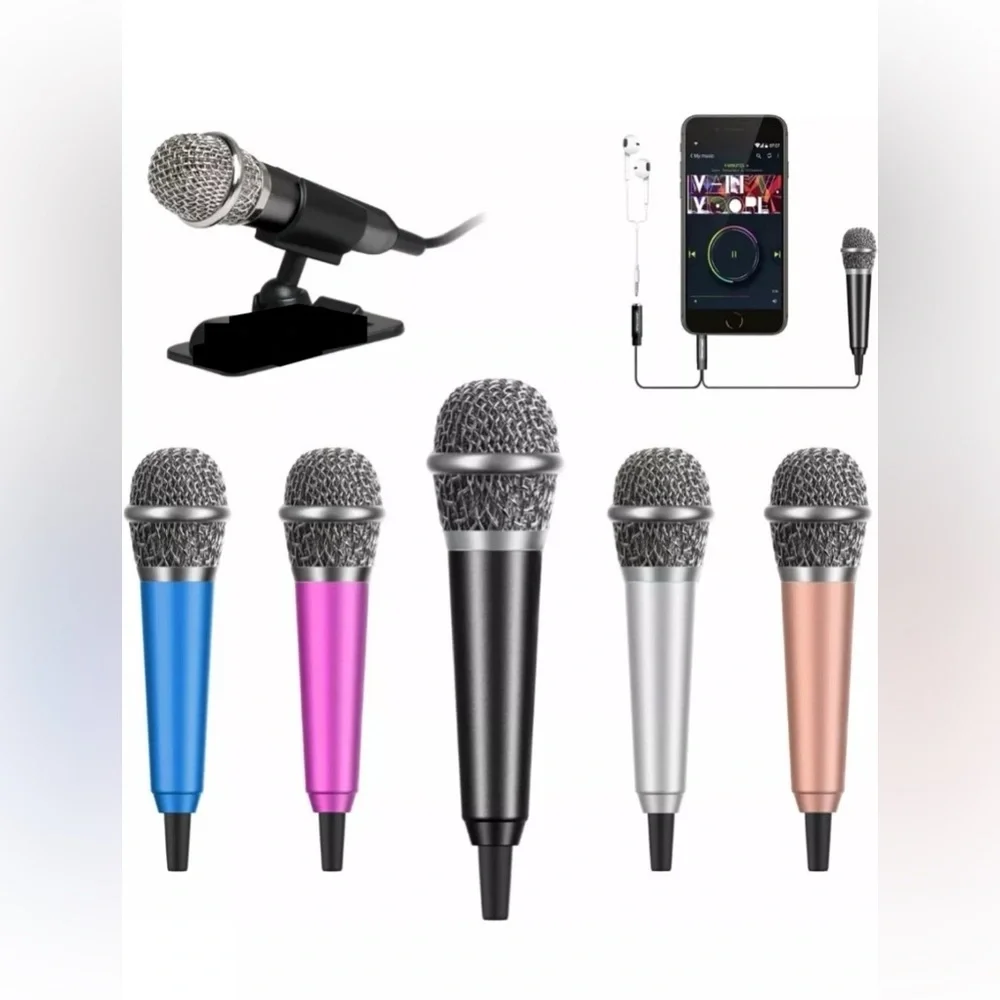 Mini Microphone, Karaoke Microphone for Voice Recording Interview, Portable NWT
